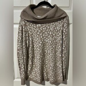 Cozy Tan Patterned Sweater